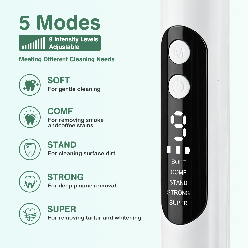 전동 치아 세척기 초음파 치석 제거기 5 LED 라이트 - Teeth Whitening Mouthwash 리뷰 및 가격