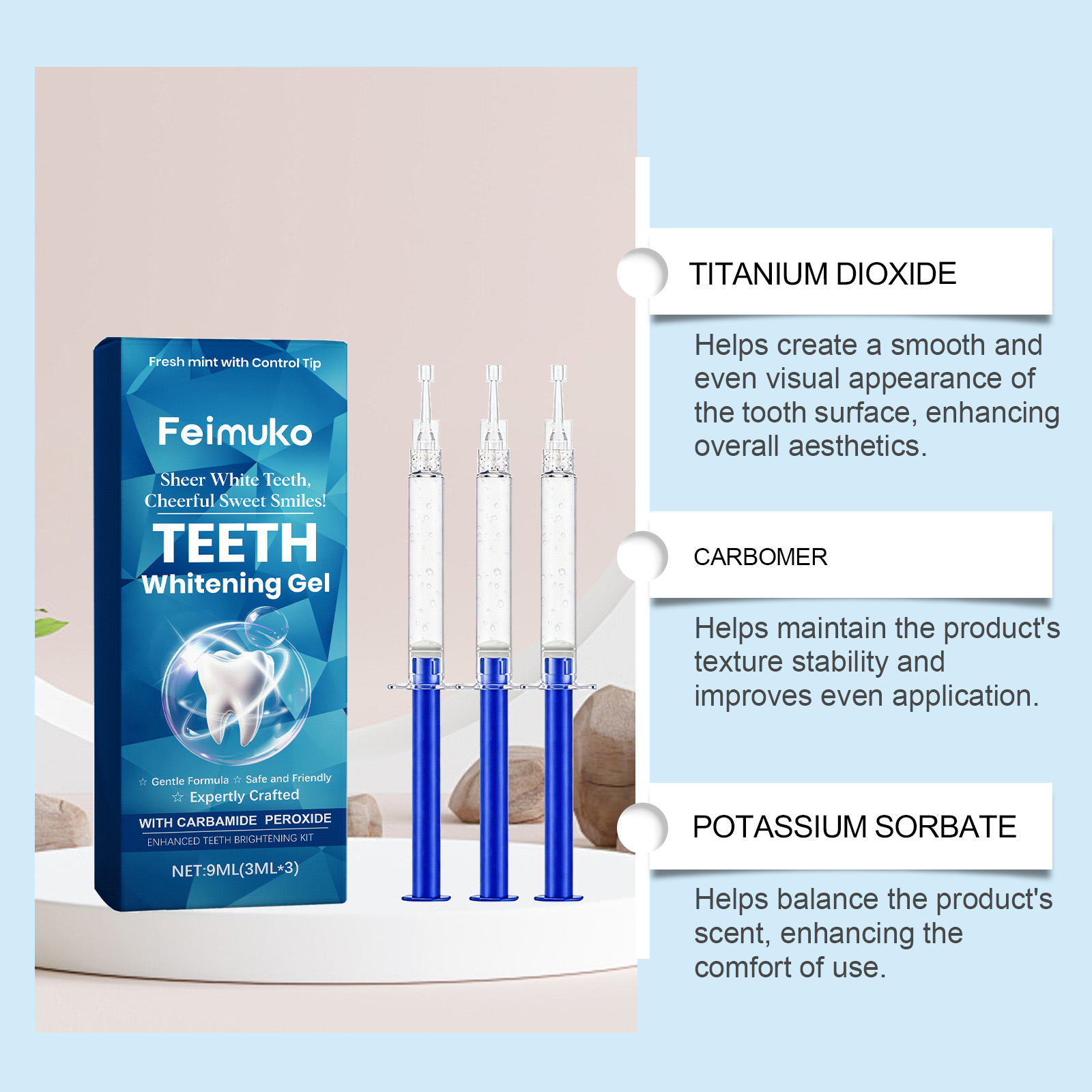 페이무코 치아 미백 젤 3개 세트, 상쾌한 민트 향,  - Teeth Whitening Kit 리뷰 및 가격