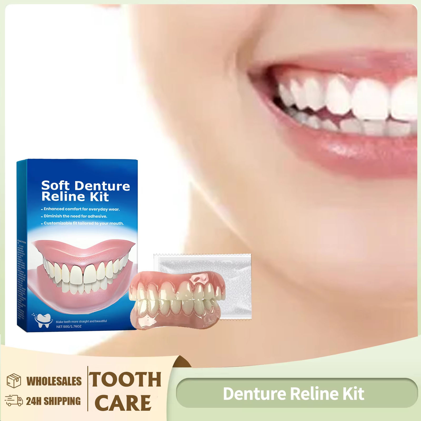 틀니 리라이너 키트 실리콘 라이너 부드러운 틀니 교정기 - Teeth Whitening Kit 리뷰 및 가격